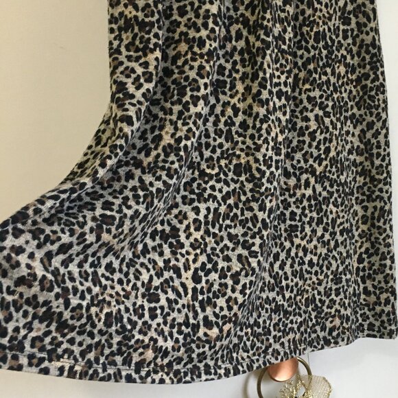 Coquette Frilly Ruffle Chest Leopard Rosette Knit Dress Top - Picture 9 of 15